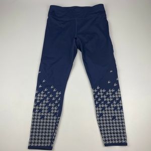 Fabletics Women’s M Ultra Cool Leggings Reflective Houndstooth Blue Zip Pocket